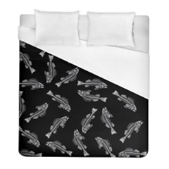 Vintage Fish Skeleton Pattern  Duvet Cover (full/ Double Size) by Valentinaart