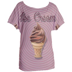 Pop Art Ice Cream Women s Oversized Tee by Valentinaart