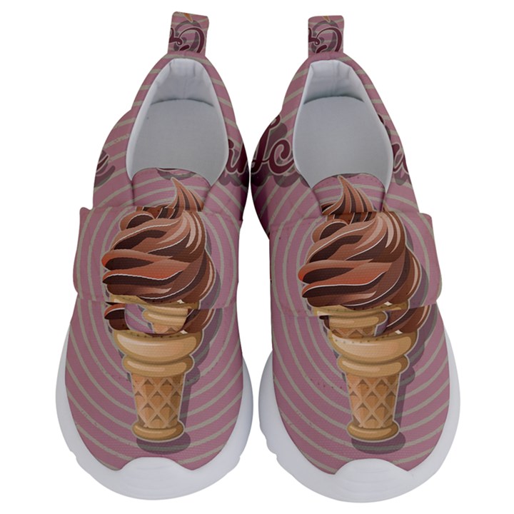 Pop Art Ice Cream Velcro Strap Shoes