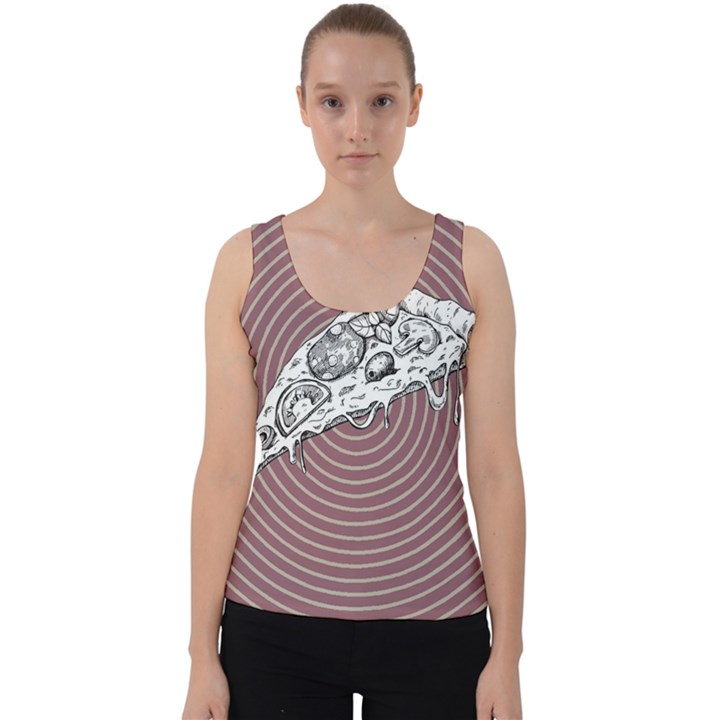 Pop art pizza Velvet Tank Top