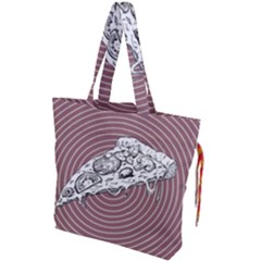 Pop Art Pizza Drawstring Tote Bag