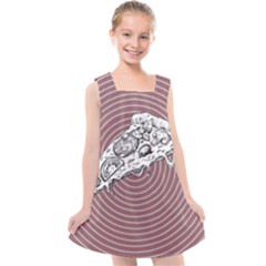 Pop Art Pizza Kids  Cross Back Dress