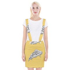 Pop Art Pizza Braces Suspender Skirt by Valentinaart