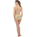 Pop art pizza Halter Side Cut Swimsuit View2