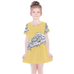 Pop Art Pizza Kids  Simple Cotton Dress