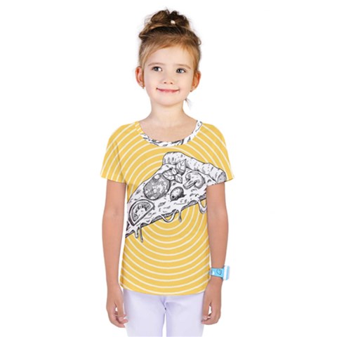 Pop Art Pizza Kids  One Piece Tee by Valentinaart