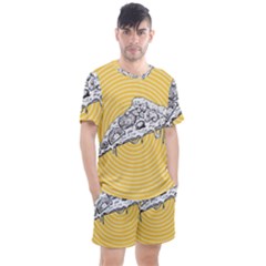 Pop Art Pizza Men s Mesh Tee And Shorts Set