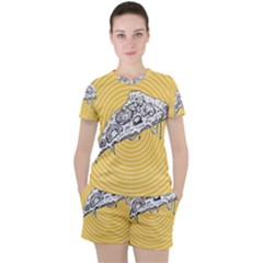 Pop Art Pizza Women s Tee And Shorts Set