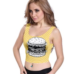 Pop Art Hamburger  Crop Top by Valentinaart