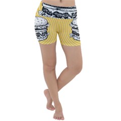 Pop Art Hamburger  Lightweight Velour Yoga Shorts