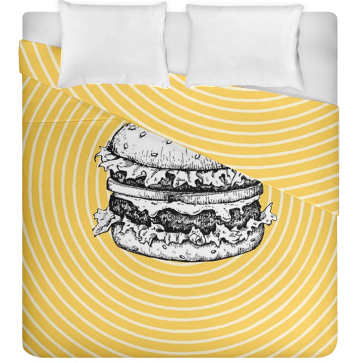 Pop art Hamburger  Duvet Cover Double Side (King Size)