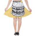 Pop art Hamburger  Velvet High Waist Skirt View2