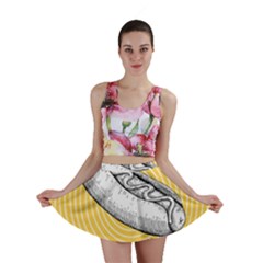 Pop Art Hot Dog Mini Skirt by Valentinaart