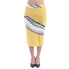 Pop Art Hot Dog Midi Pencil Skirt by Valentinaart