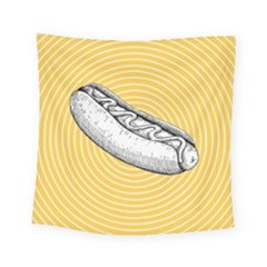 Pop Art Hot Dog Square Tapestry (small)