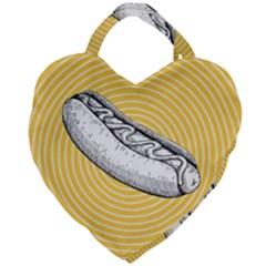 Pop Art Hot Dog Giant Heart Shaped Tote by Valentinaart