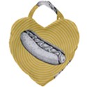 Pop art hot dog Giant Heart Shaped Tote View1