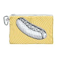 Pop Art Hot Dog Canvas Cosmetic Bag (large) by Valentinaart