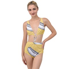 Pop Art Hot Dog Tied Up Two Piece Swimsuit by Valentinaart