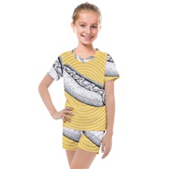 Pop Art Hot Dog Kids  Mesh Tee And Shorts Set