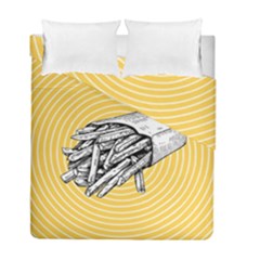 Pop Art French Fries Duvet Cover Double Side (full/ Double Size) by Valentinaart