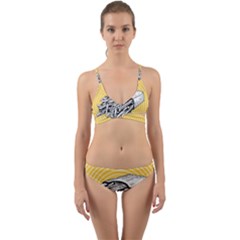 Pop Art French Fries Wrap Around Bikini Set by Valentinaart