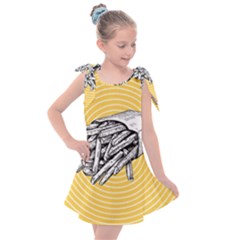 Pop Art French Fries Kids  Tie Up Tunic Dress