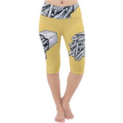 Pop Art French Fries Lightweight Velour Cropped Yoga Leggings