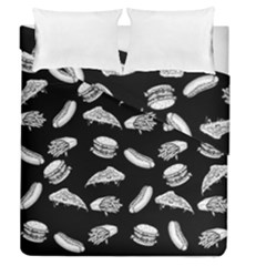 Fast Food Pattern Duvet Cover Double Side (queen Size) by Valentinaart