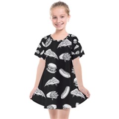 Fast Food Pattern Kids  Smock Dress