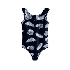 Fast Food Pattern Kids  Frill Swimsuit