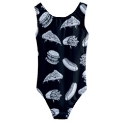 Fast Food Pattern Kids  Cut-out Back One Piece Swimsuit