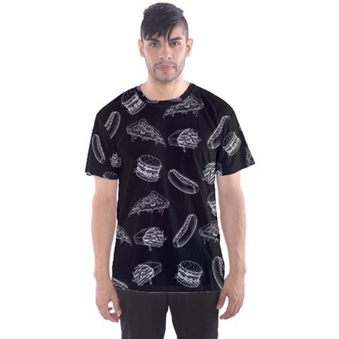 Fast Food Pattern Men s Sports Mesh Tee by Valentinaart