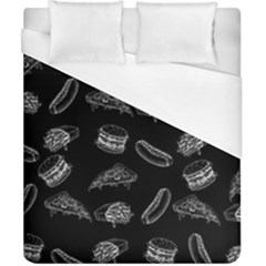 Fast Food Pattern Duvet Cover (california King Size) by Valentinaart