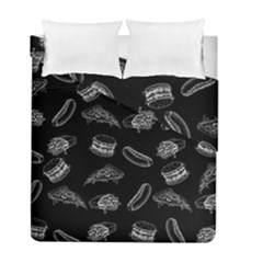 Fast Food Pattern Duvet Cover Double Side (full/ Double Size) by Valentinaart