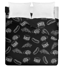 Fast Food Pattern Duvet Cover Double Side (queen Size) by Valentinaart