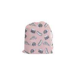 Fast food pattern Drawstring Pouch (XS)