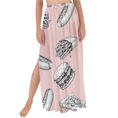 Fast food pattern Maxi Chiffon Tie-Up Sarong