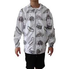 Fast Food Pattern Hooded Windbreaker (kids)