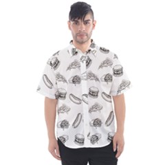 Fast Food Pattern Men s Short Sleeve Shirt