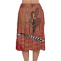 Cute Fairy Dancing On A Piano Velvet Flared Midi Skirt View2