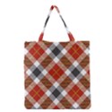 Smart Plaid Warm Colors Grocery Tote Bag View1