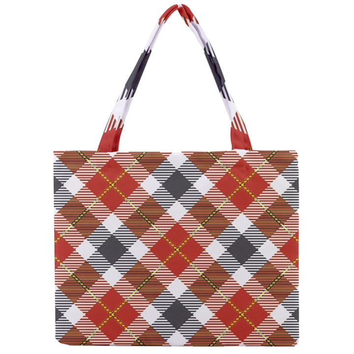 Smart Plaid Warm Colors Mini Tote Bag