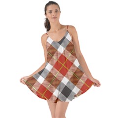 Smart Plaid Warm Colors Love The Sun Cover Up by ImpressiveMoments