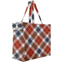 Smart Plaid Warm Colors Canvas Travel Bag View3