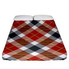 Smart Plaid Warm Colors Fitted Sheet (california King Size) by ImpressiveMoments