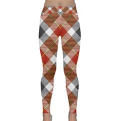 Smart Plaid Warm Colors Classic Yoga Leggings by ImpressiveMoments