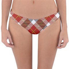 Smart Plaid Warm Colors Reversible Hipster Bikini Bottoms by ImpressiveMoments