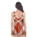 Smart Plaid Warm Colors Skater Dress Swimsuit View2