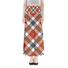 Smart Plaid Warm Colors Full Length Maxi Skirt by ImpressiveMoments